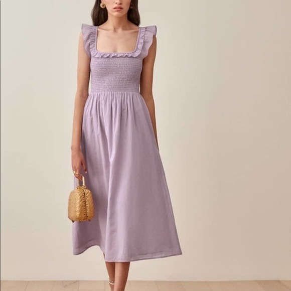 Reformation Noreen Dress - Sweat Pea Size Medium B1846 - Picture 1 of 8